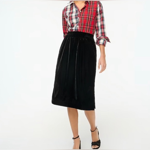 J. Crew Skirts Jcrew Velvet Pullon Skirt Poshmark